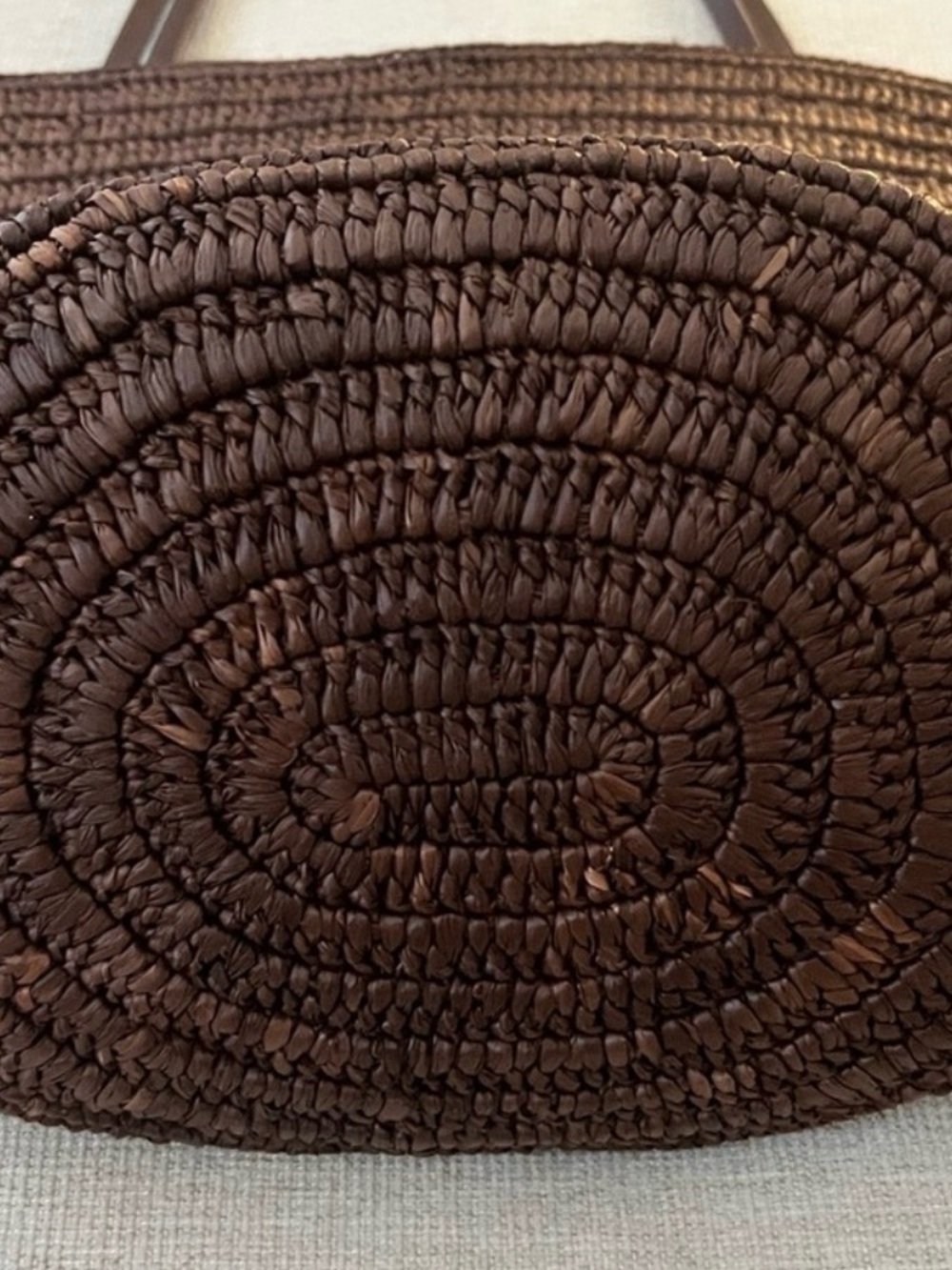 SOLD OUT!!! Sezane Choco Raffia Maia Basket Tote - Picture 3 of 3